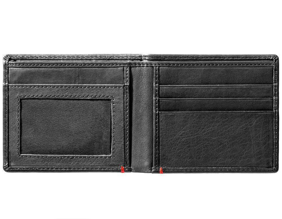 ブラックレザーウォレット - zippo 1932 メタルプレートデザイン