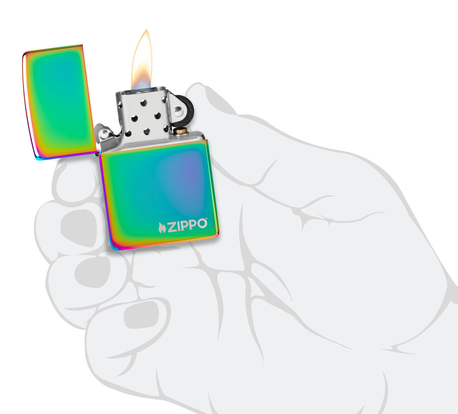 クラシックなマルチカラーのzippoロゴ
