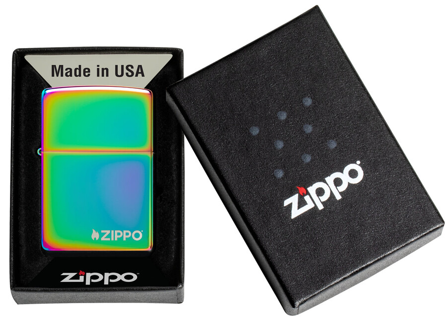 クラシックなマルチカラーのzippoロゴ