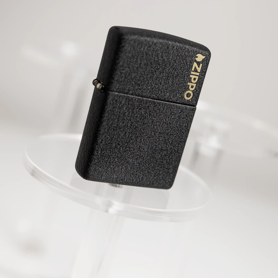 クラシックブラッククラックル zippo ロゴ