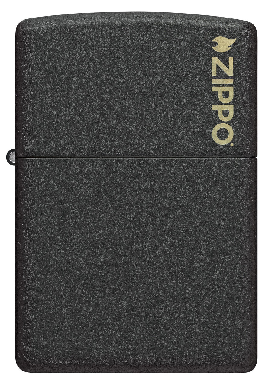 クラシックブラッククラックル zippo ロゴ