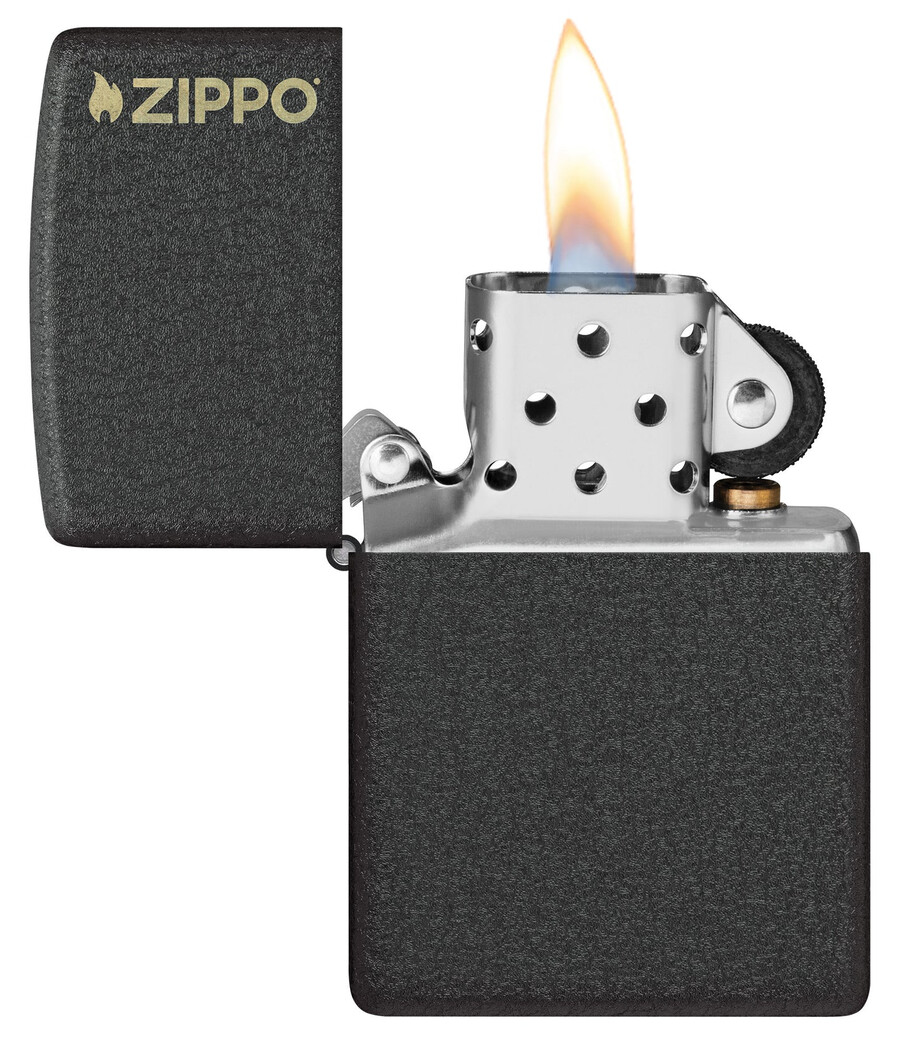 クラシックブラッククラックル zippo ロゴ