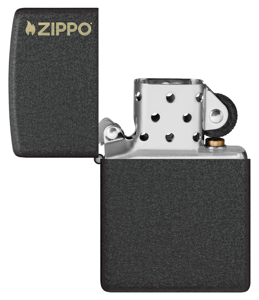 クラシックブラッククラックル zippo ロゴ