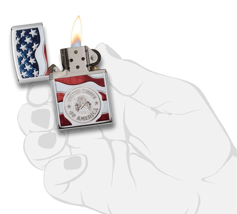 国旗に押されたアメリカのスタンプ