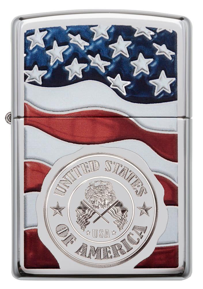 国旗に押されたアメリカのスタンプ