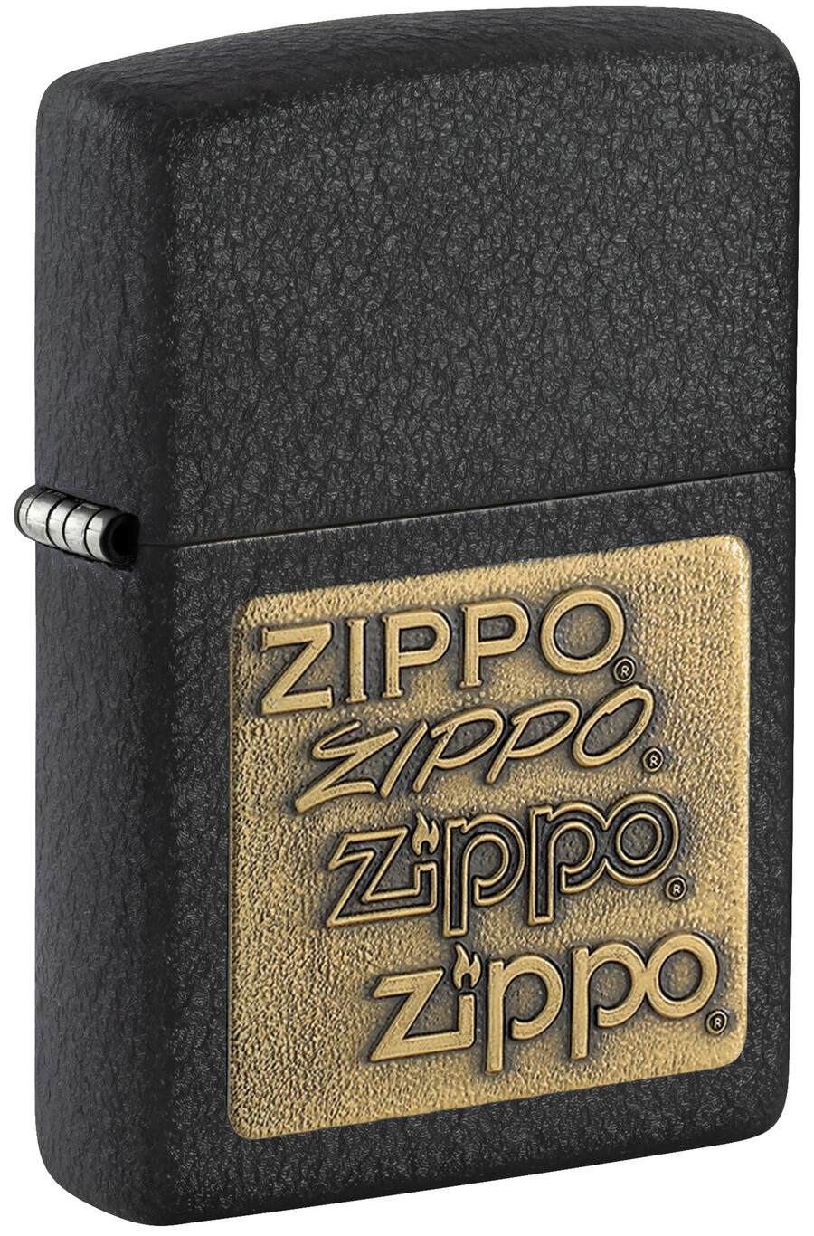 ブラッククラックルゴールドジッポーロゴ