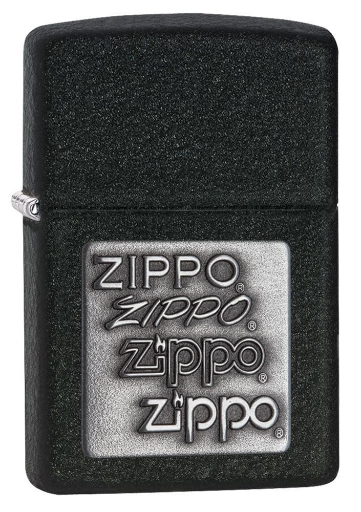 ブラッククラックル シルバー zippo ロゴ