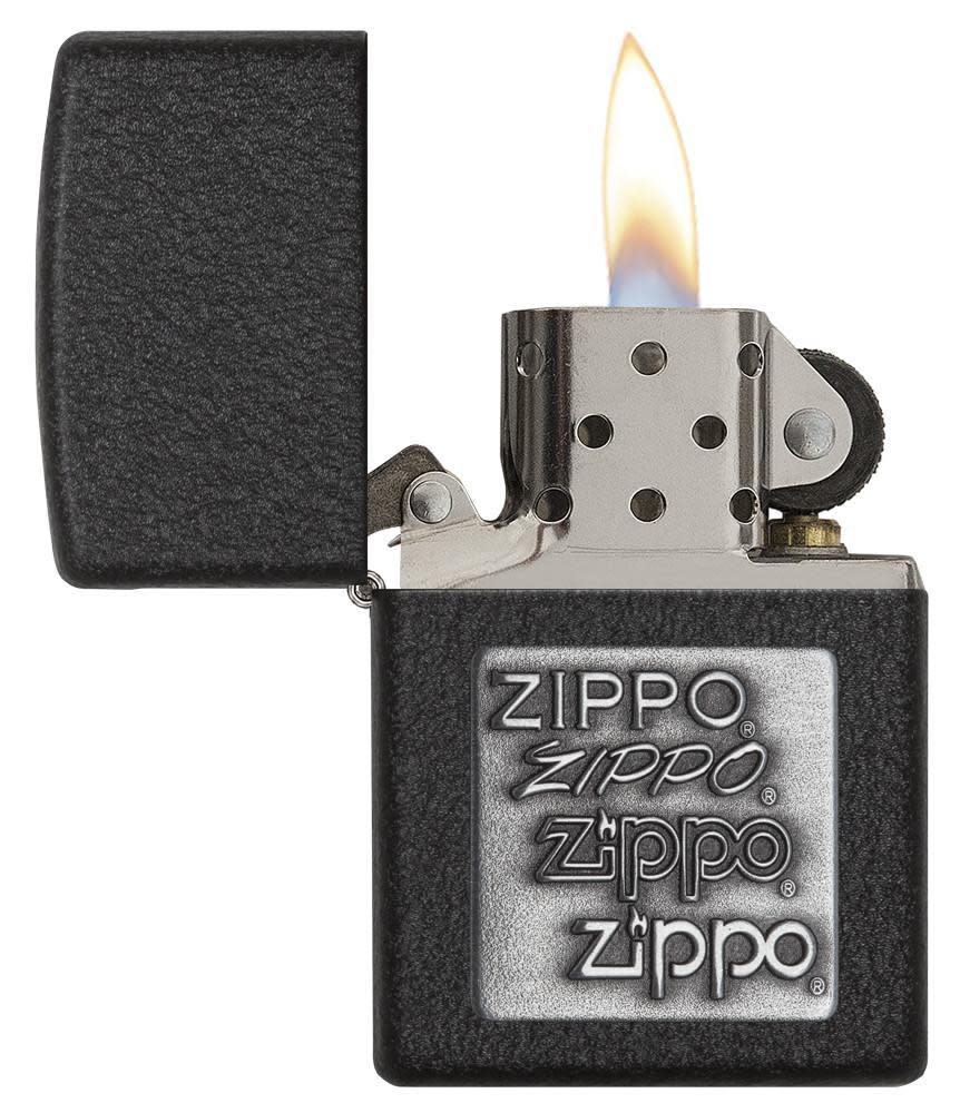 ブラッククラックル シルバー zippo ロゴ