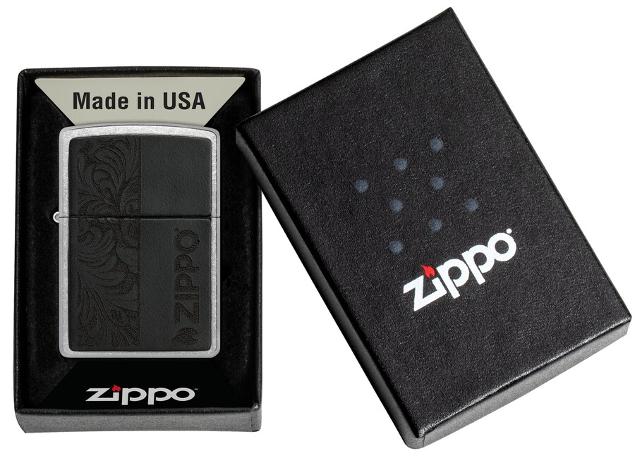 ブラックレザーエンブレム - zippoデザイン