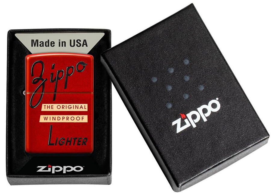 zippo レッドボックストップデザイン